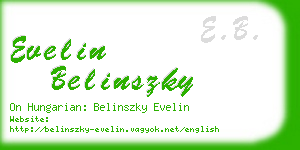 evelin belinszky business card